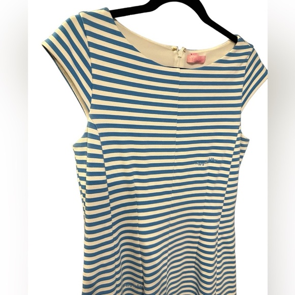 Lilly Pulitzer blue briella stretch stripe mini dress size M - Picture 3 of 11
